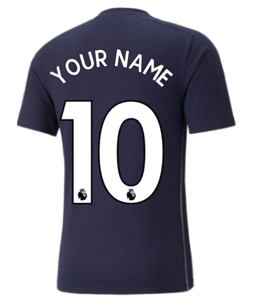 2021-2022 Man City Casuals Tee (Peacot) (Your Name)