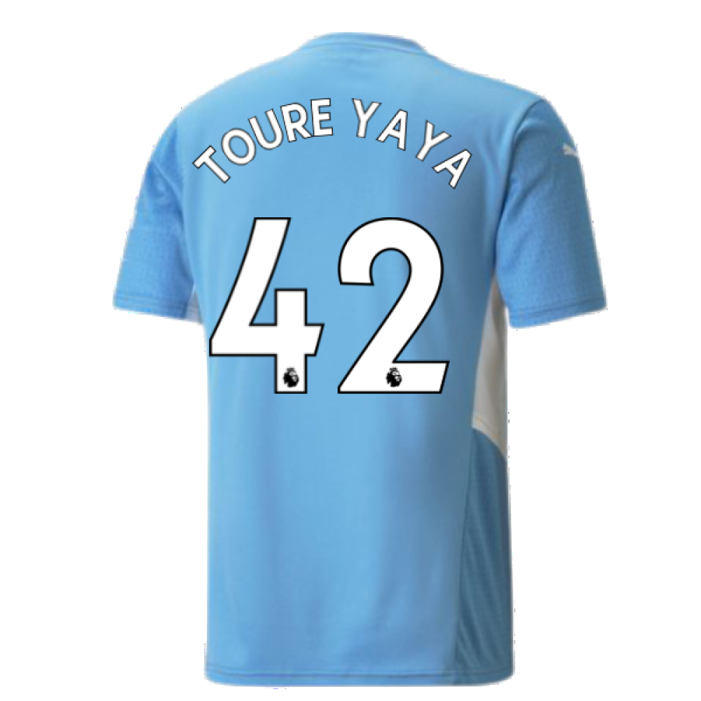 2021-2022 Man City Home Shirt (TOURE YAYA 42)