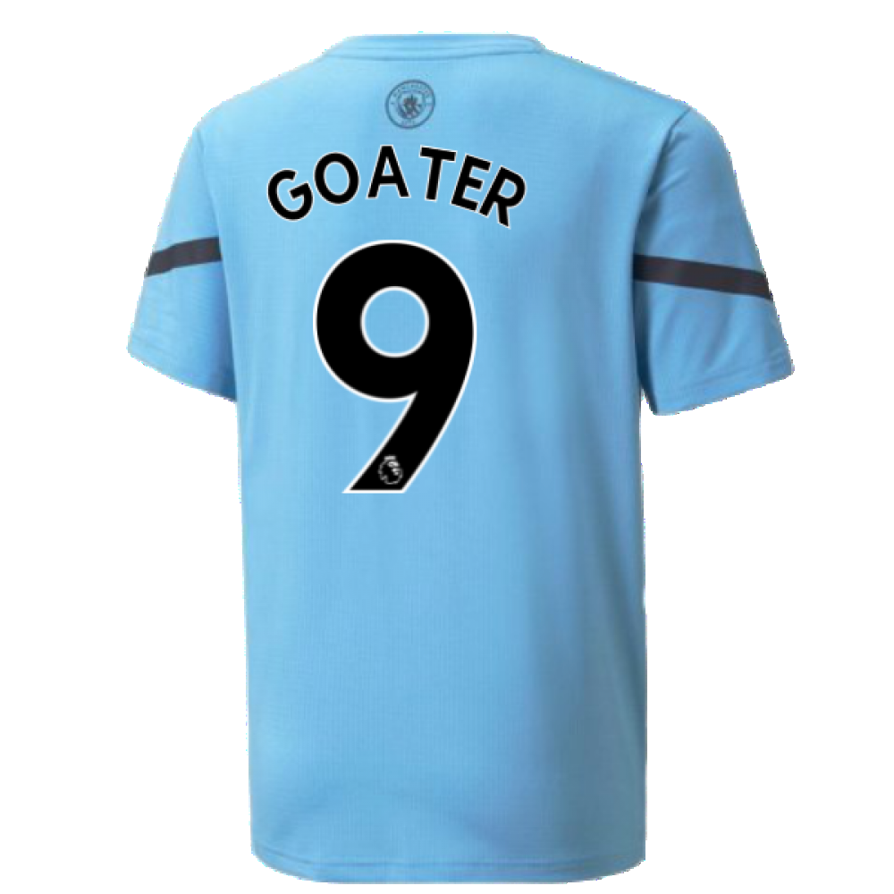 2021-2022 Man City Pre Match Jersey (Light Blue) (GOATER 9)