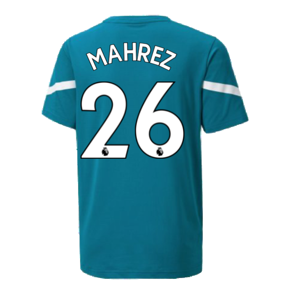 2021-2022 Man City Pre Match Jersey (Ocean Depths) - Kids (MAHREZ 26)