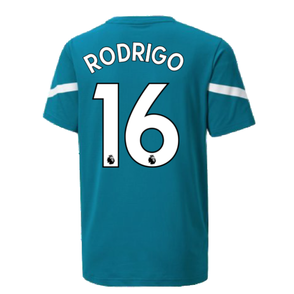 2021-2022 Man City Pre Match Jersey (Ocean Depths) - Kids (RODRIGO 16)