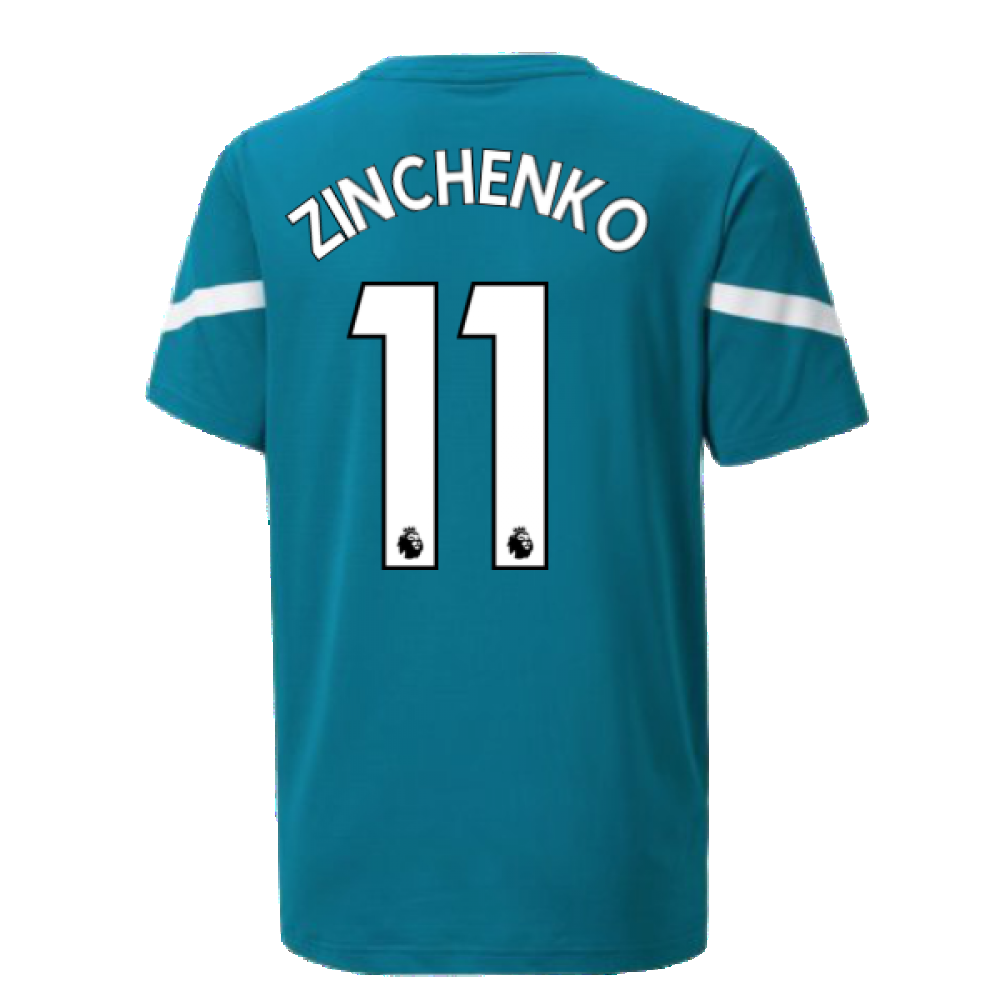 2021-2022 Man City Pre Match Jersey (Ocean Depths) - Kids (ZINCHENKO 11)