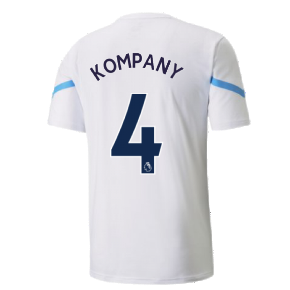 2021-2022 Man City Pre Match Jersey (White) - Kids (KOMPANY 4)