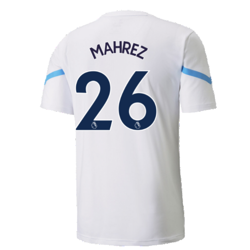 2021-2022 Man City Pre Match Jersey (White) (MAHREZ 26)