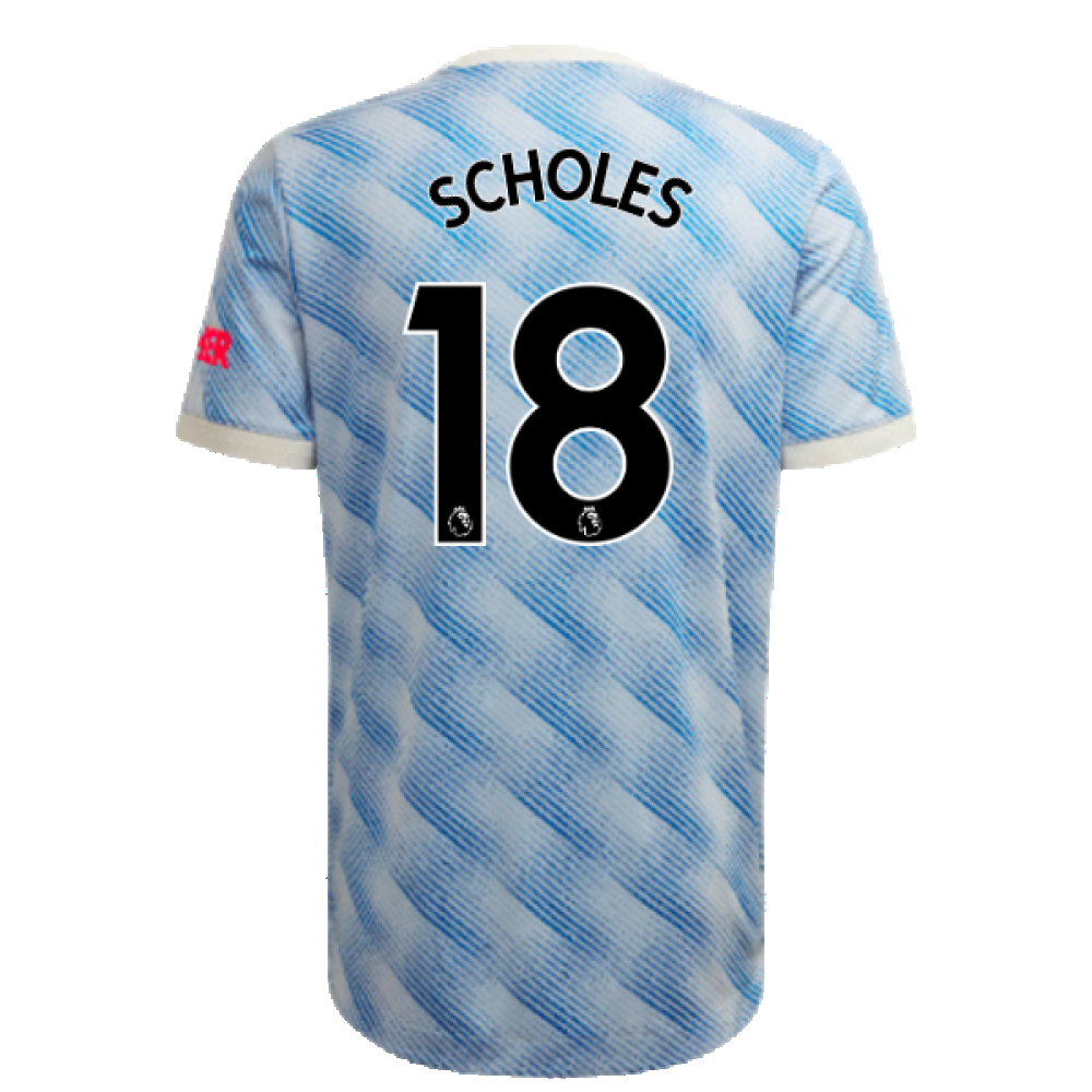 2021-2022 Man Utd Authentic Away Shirt (SCHOLES 18)