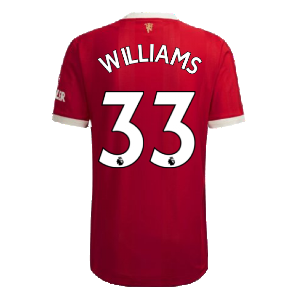 2021-2022 Man Utd Authentic Home Shirt (WILLIAMS 33)