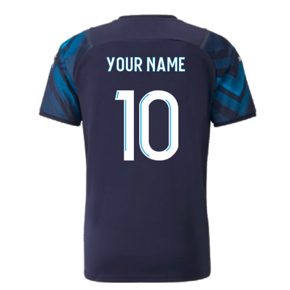 2021-2022 Marseille Authentic Away Shirt (Your Name)