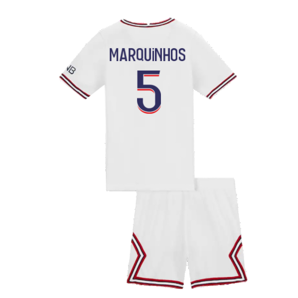 2021-2022 PSG Little Boys Fourth Kit (MARQUINHOS 5)