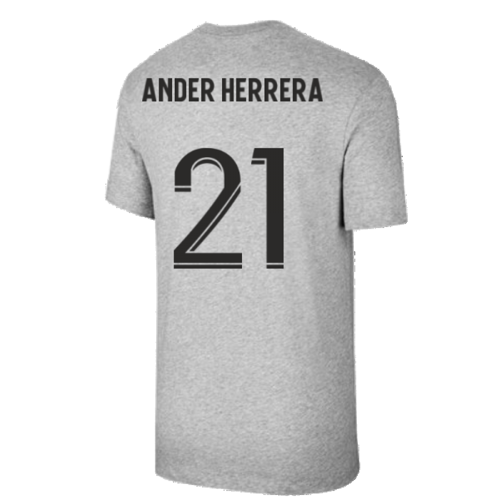 2021-2022 PSG Tee Evergreen Crest (Grey) (ANDER HERRERA 21)