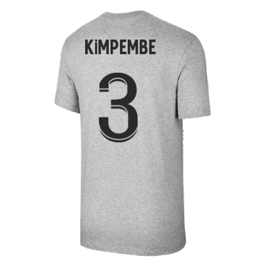 2021-2022 PSG Tee Evergreen Crest (Grey) (KIMPEMBE 3)