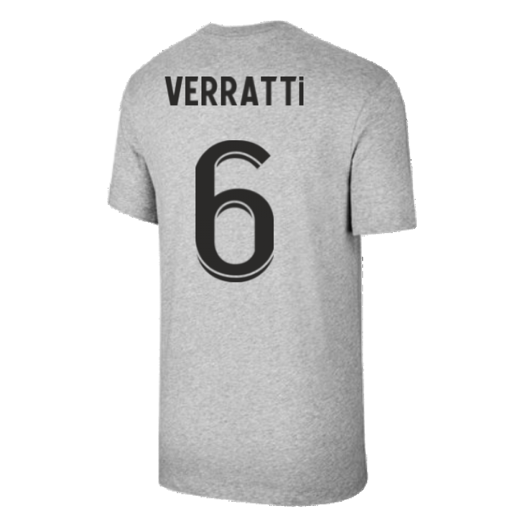 2021-2022 PSG Tee Evergreen Crest (Grey) (VERRATTI 6)