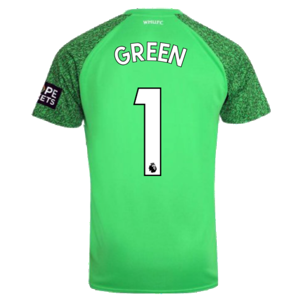 2021-2022 West Ham Home Goalkeeper Shirt (Green) (GREEN 1)