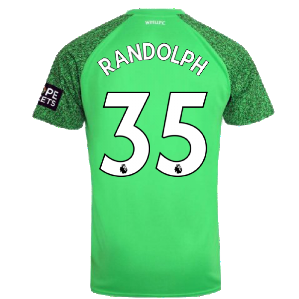 2021-2022 West Ham Home Goalkeeper Shirt (Green) (RANDOLPH 35)