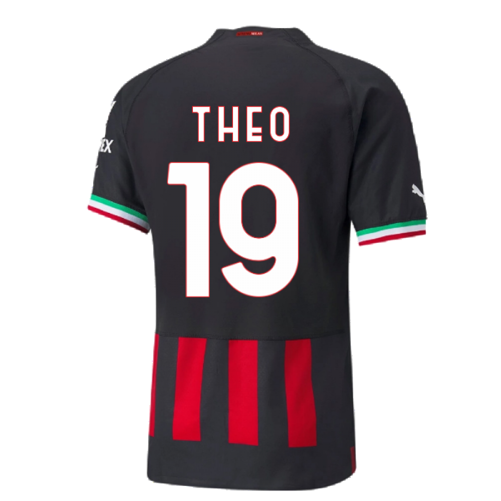 2022-2023 AC Milan Authentic Home Shirt (THEO 19)