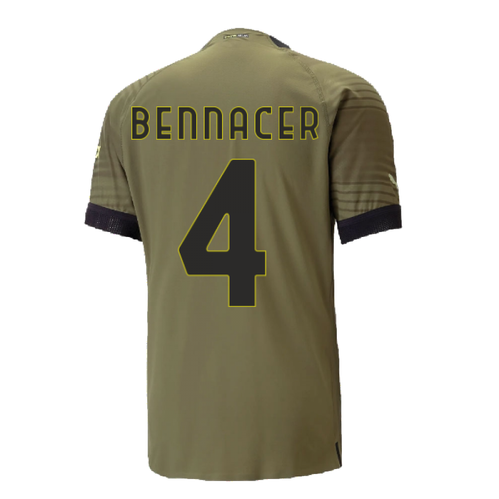 2022-2023 AC Milan Authentic Third Shirt (BENNACER 4)