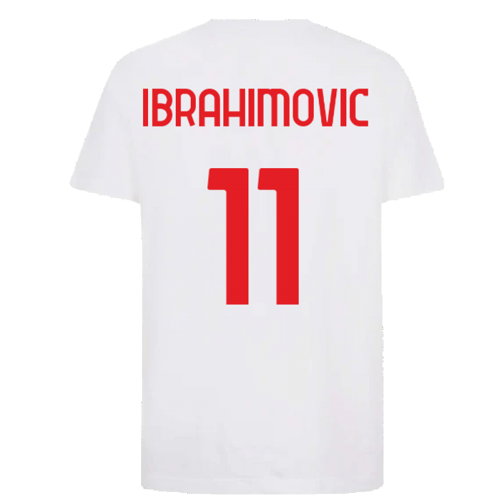 2022-2023 AC Milan FtblCore Tee (White) (IBRAHIMOVIC 11)