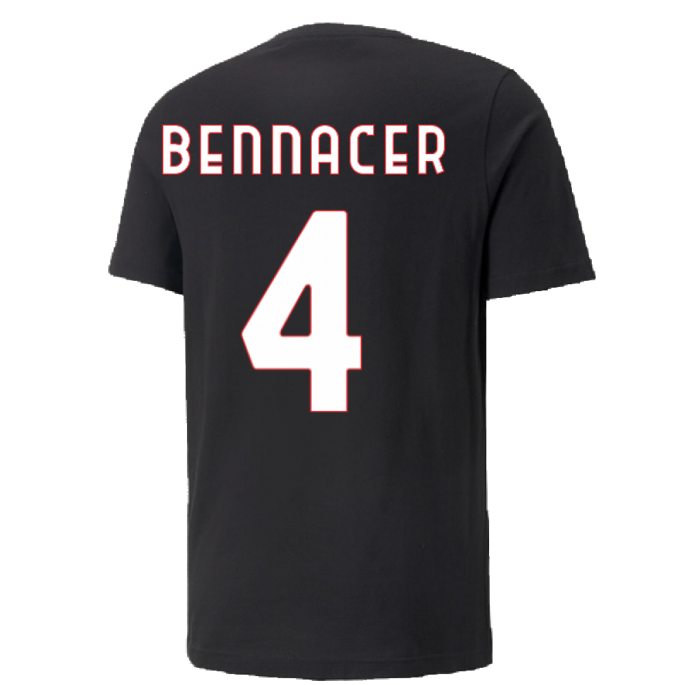 2022-2023 AC Milan FtblCulture Tee (Black) (BENNACER 4)