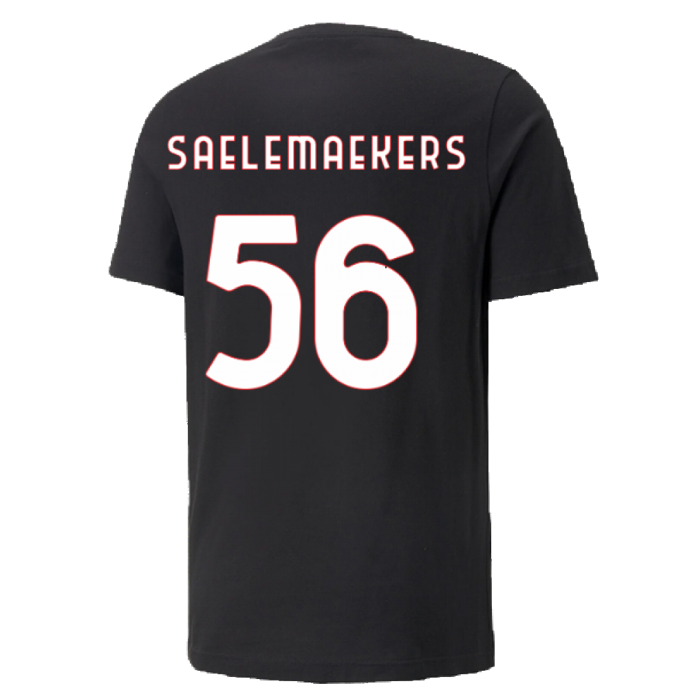 2022-2023 AC Milan FtblCulture Tee (Black) (SAELEMAEKERS 56)