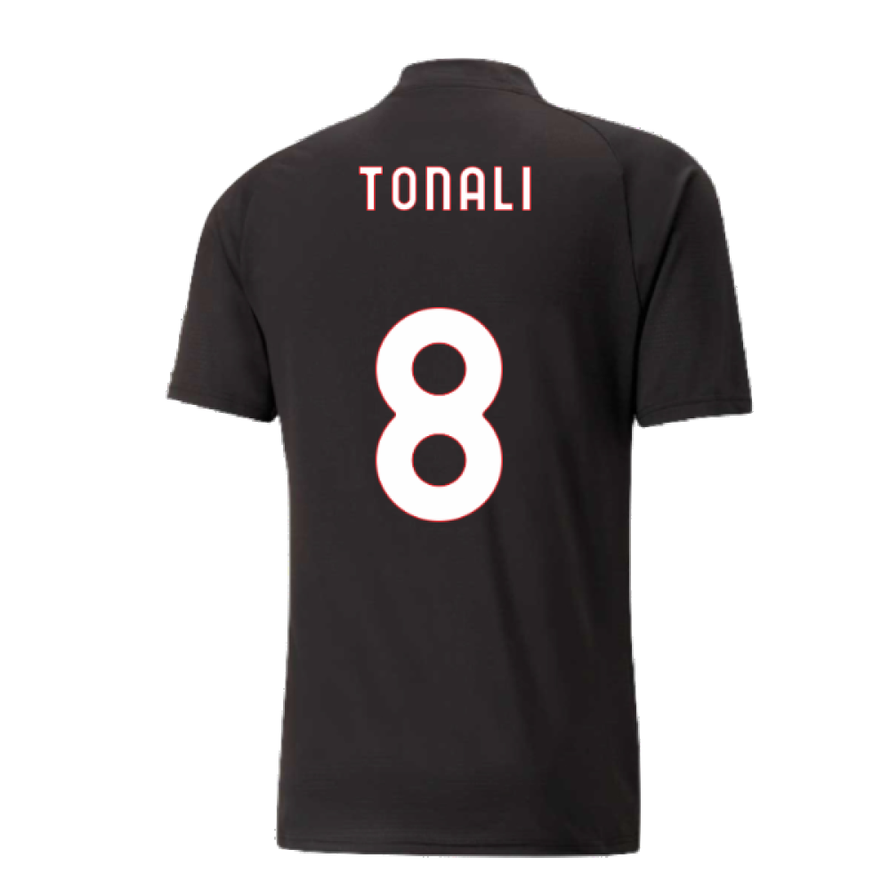 2022-2023 AC Milan Pre-Match Jersey (Black-Red) (TONALI 8)