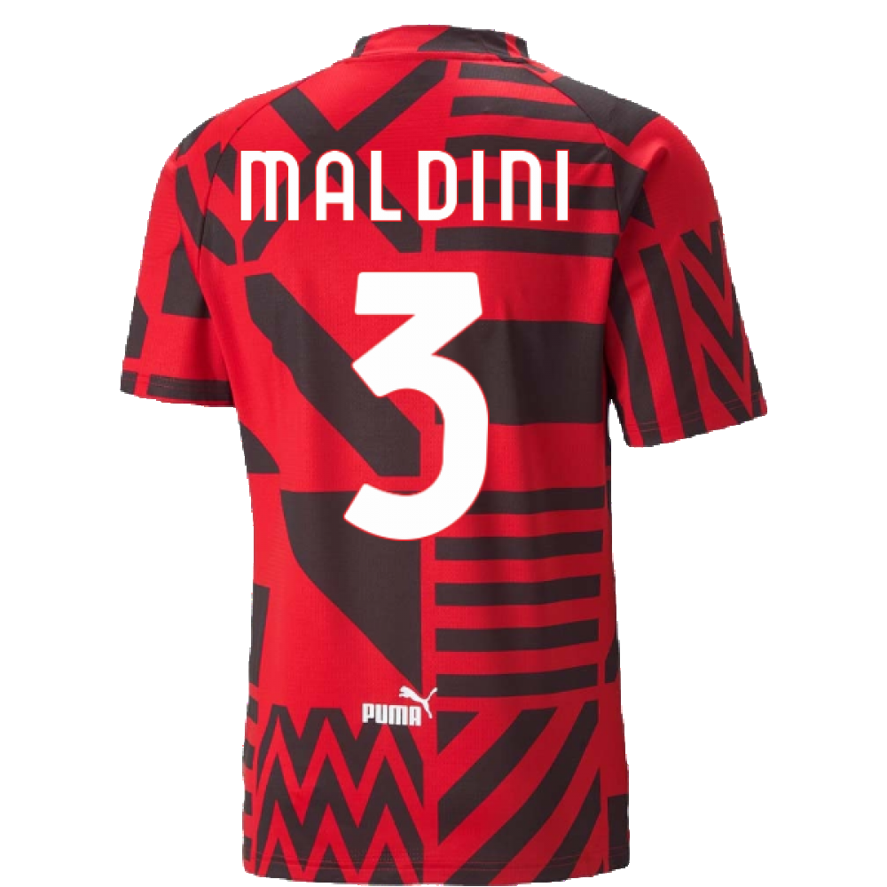 2022-2023 AC Milan Pre-Match Jersey (Red) (MALDINI 3)