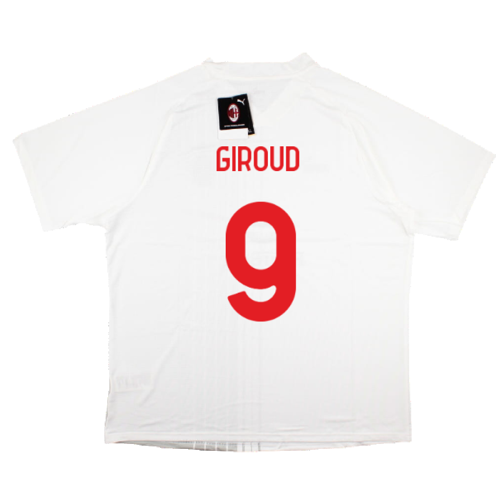 2022-2023 AC Milan Pre-Match Shirt (White-Red) (Giroud 9)