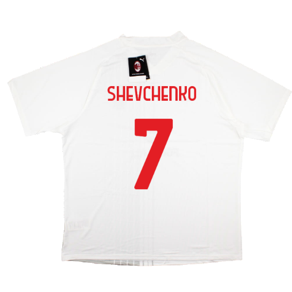 2022-2023 AC Milan Pre-Match Shirt (White-Red) (SHEVCHENKO 7)