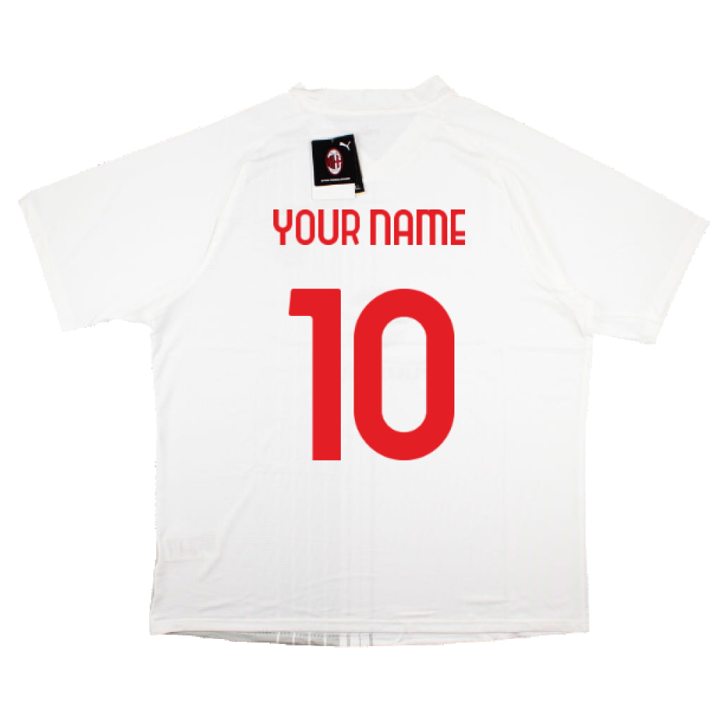 2022-2023 AC Milan Pre-Match Shirt (White-Red) (Your Name)