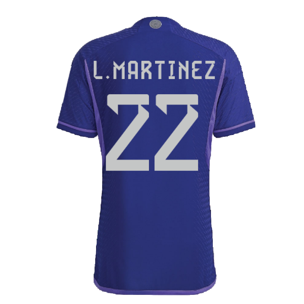 2022-2023 Argentina Authentic Away Shirt (L.MARTINEZ 22)