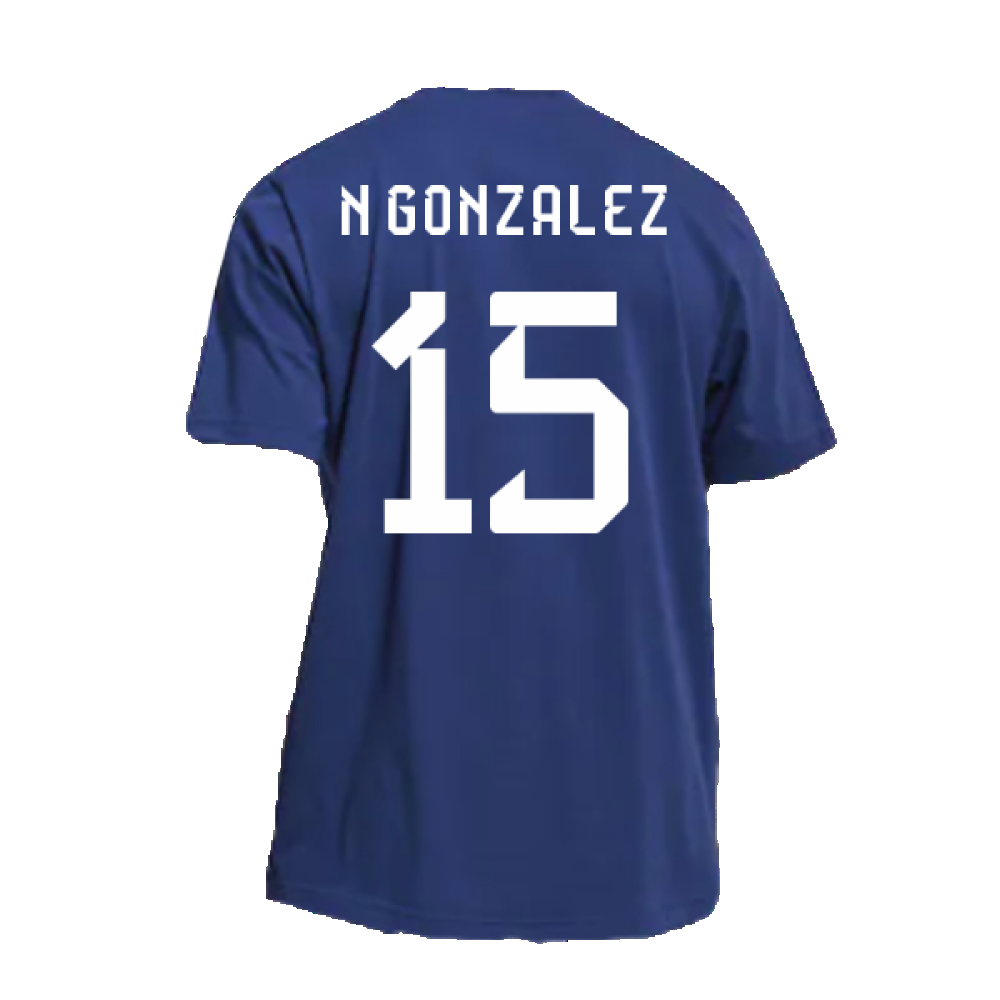 2022-2023 Argentina DNA Graphic Tee (Night Indigo) (N GONZALEZ 15)