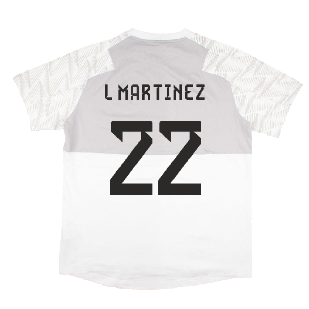 2022-2023 Argentina Game Day Travel Tee (White) (L MARTINEZ 22)