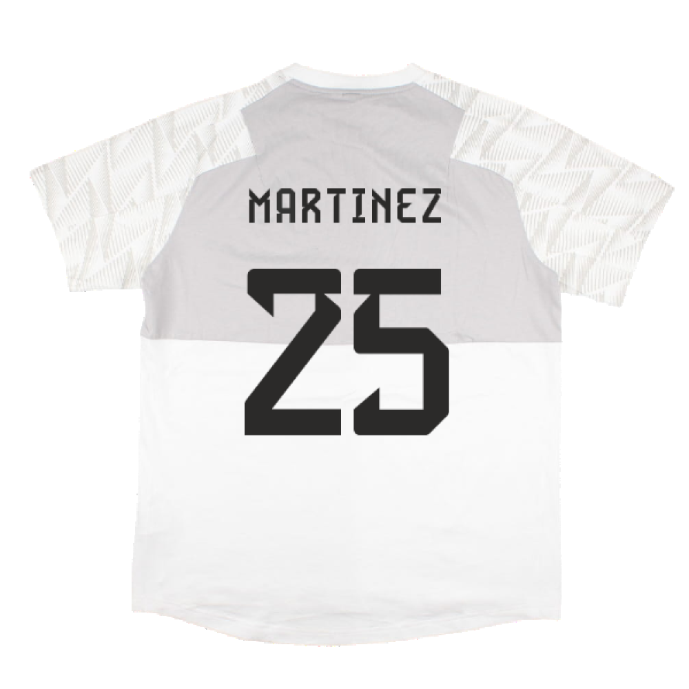 2022-2023 Argentina Game Day Travel Tee (White) (MARTINEZ 25)