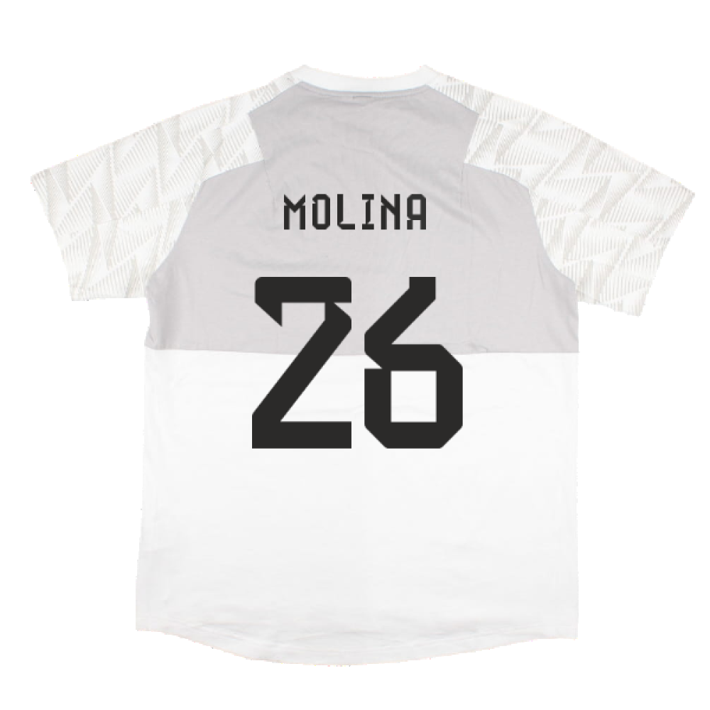 2022-2023 Argentina Game Day Travel Tee (White) (MOLINA 26)