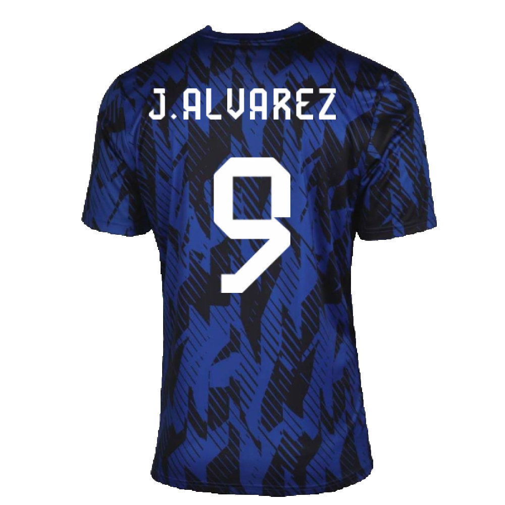 2022-2023 Argentina Pre-Match Shirt (Blue) (J.ALVAREZ 9)