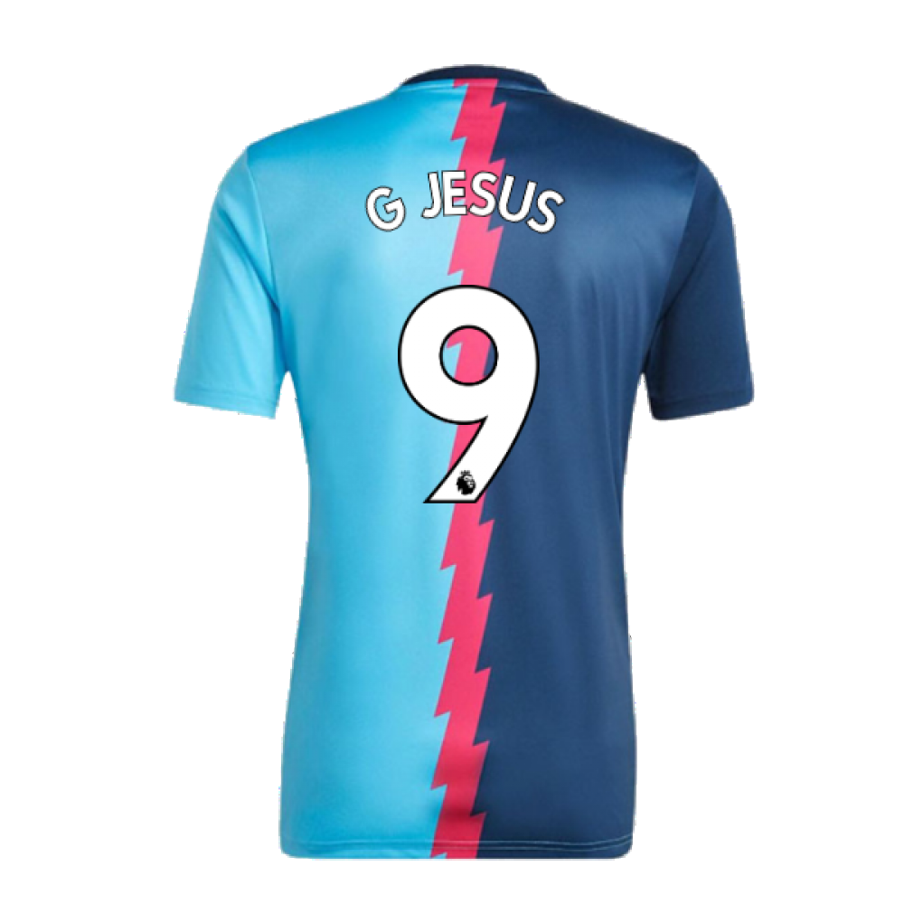 2022-2023 Arsenal Pre-Match Jersey (Blue) (G JESUS 9)