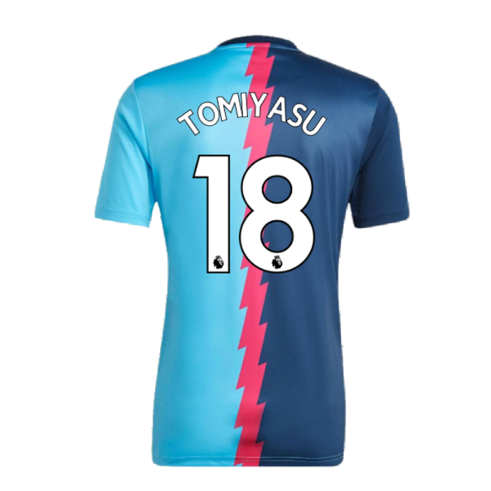 2022-2023 Arsenal Pre-Match Jersey (Blue) (TOMIYASU 18)