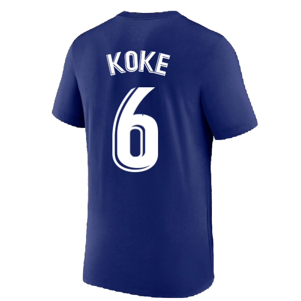 2022-2023 Atletico Madrid Crest Tee (Deep Royal) (KOKE 6)