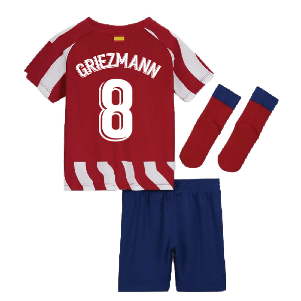 2022-2023 Atletico Madrid Home Infants Kit (GRIEZMANN 8)