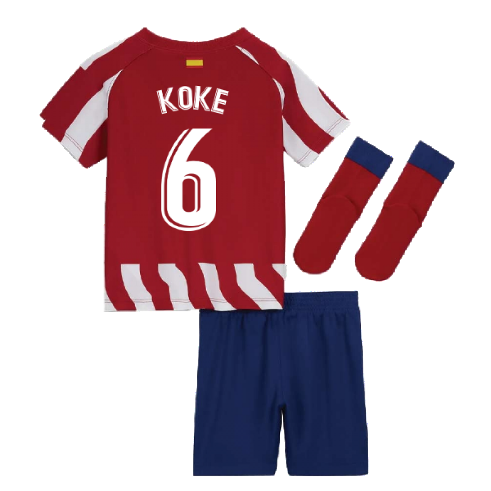 2022-2023 Atletico Madrid Home Infants Kit (KOKE 6)