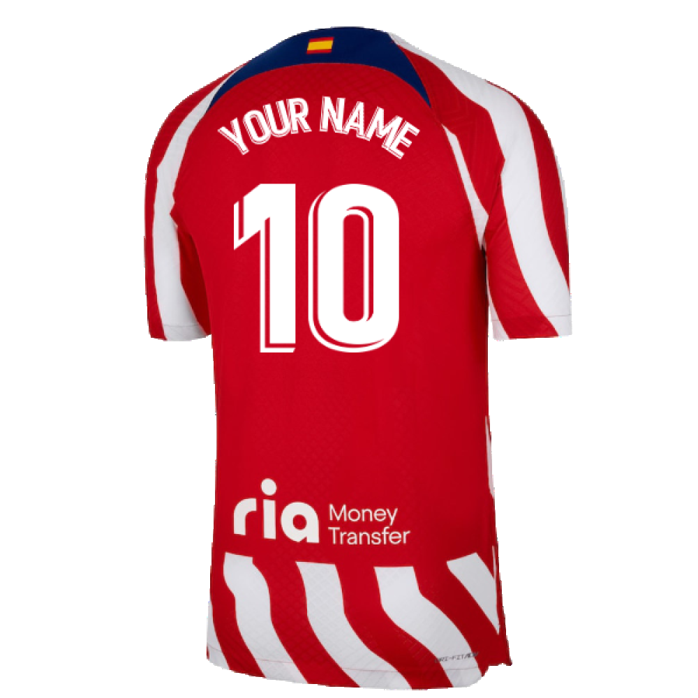 2022-2023 Atletico Madrid Home Player Issue Jersey (Your Name)