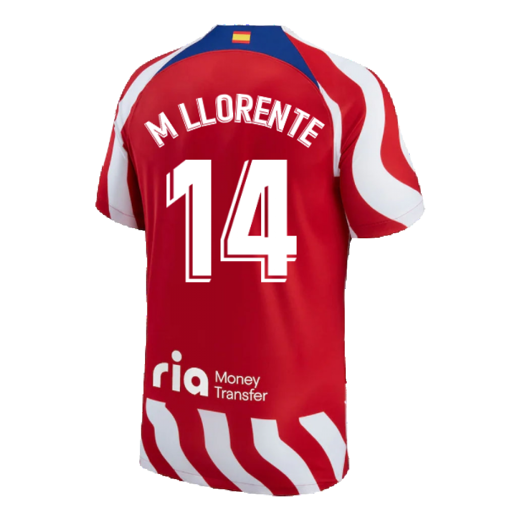 2022-2023 Atletico Madrid Home Shirt (M LLORENTE 14)