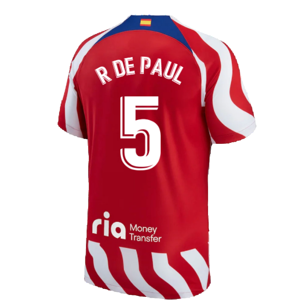 2022-2023 Atletico Madrid Home Shirt (R DE PAUL 5)