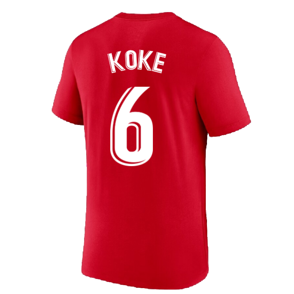 2022-2023 Atletico Madrid Swoosh Tee (Red) (KOKE 6)