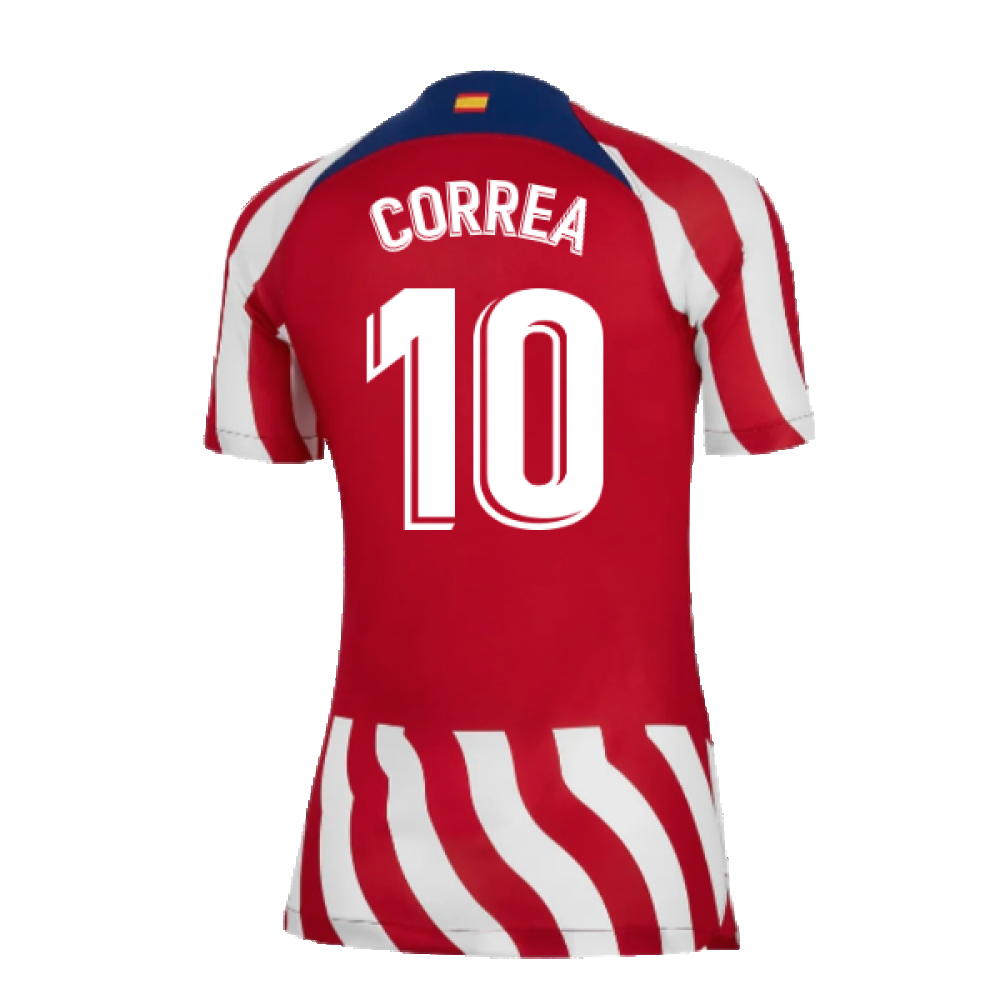 2022-2023 Atletico Madrid Womens Home Shirt (CORREA 10)