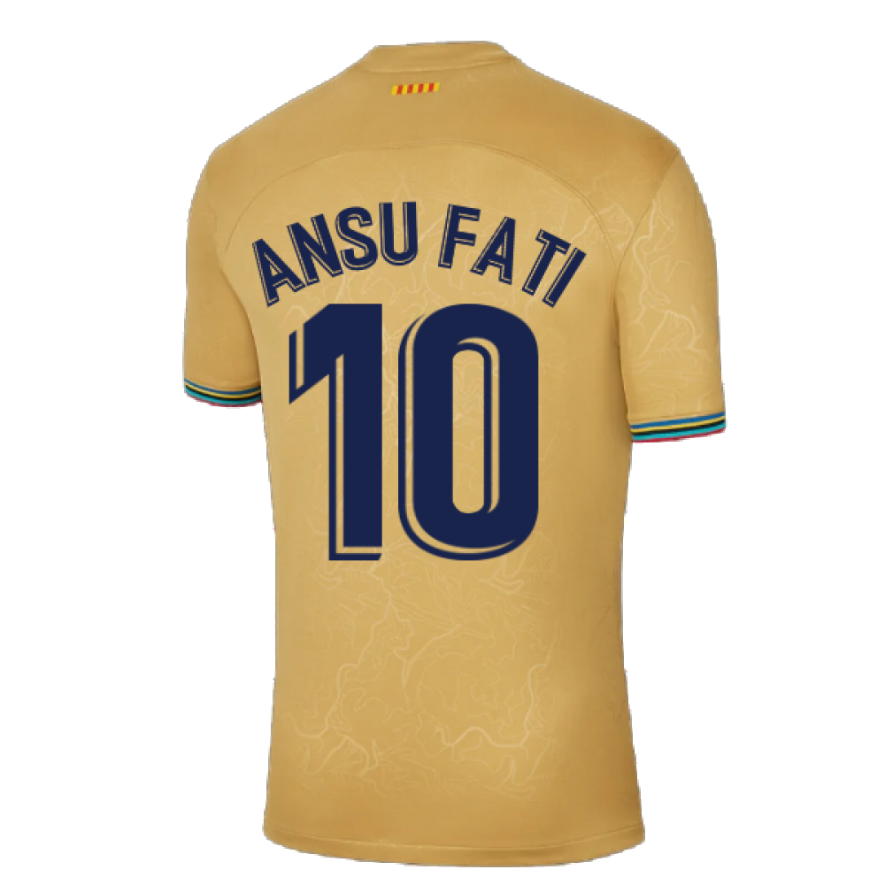 2022-2023 Barcelona Away Shirt (ANSU FATI 10)