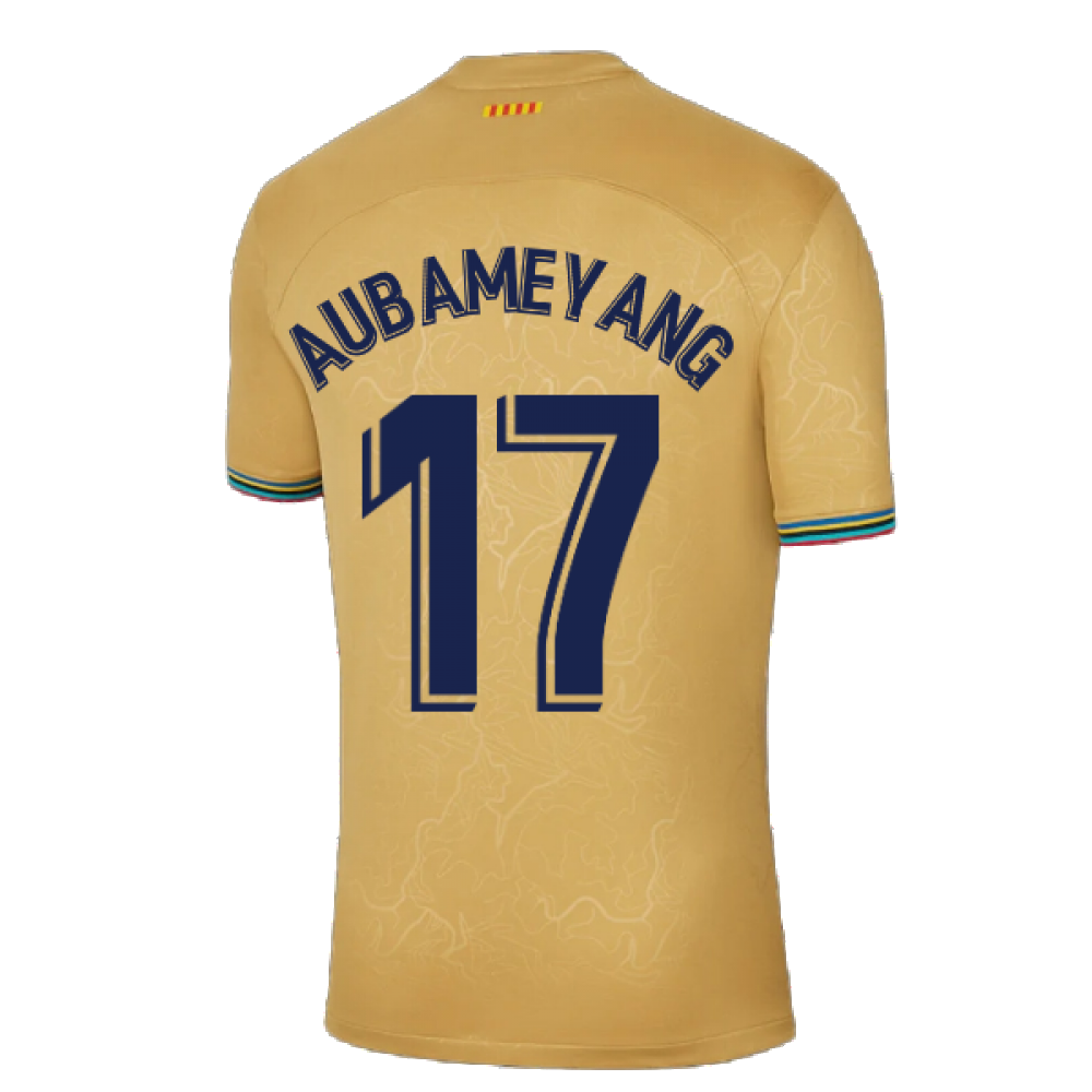 2022-2023 Barcelona Away Shirt (AUBAMEYANG 17)