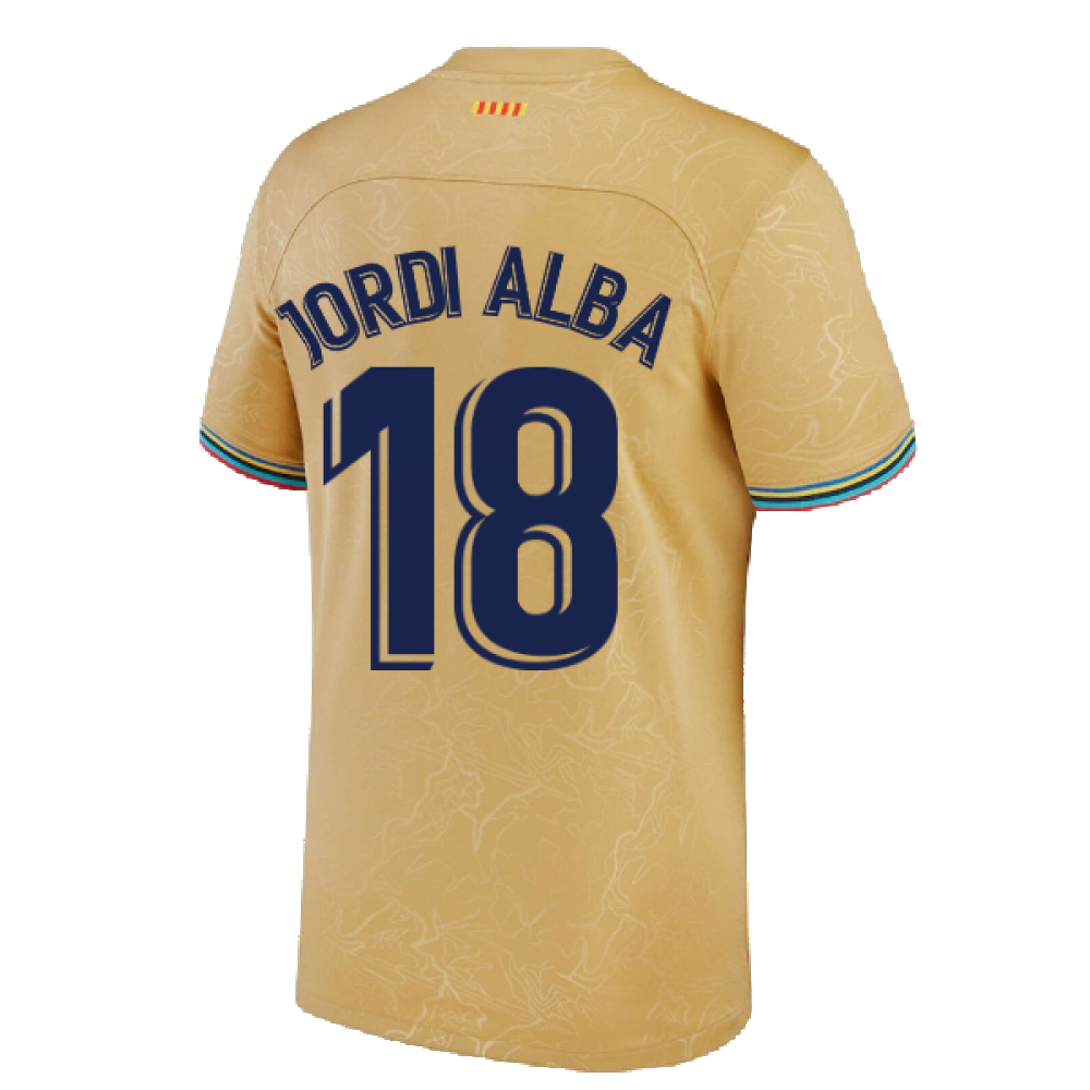 2022-2023 Barcelona Away Shirt (Kids) (JORDI ALBA 18)