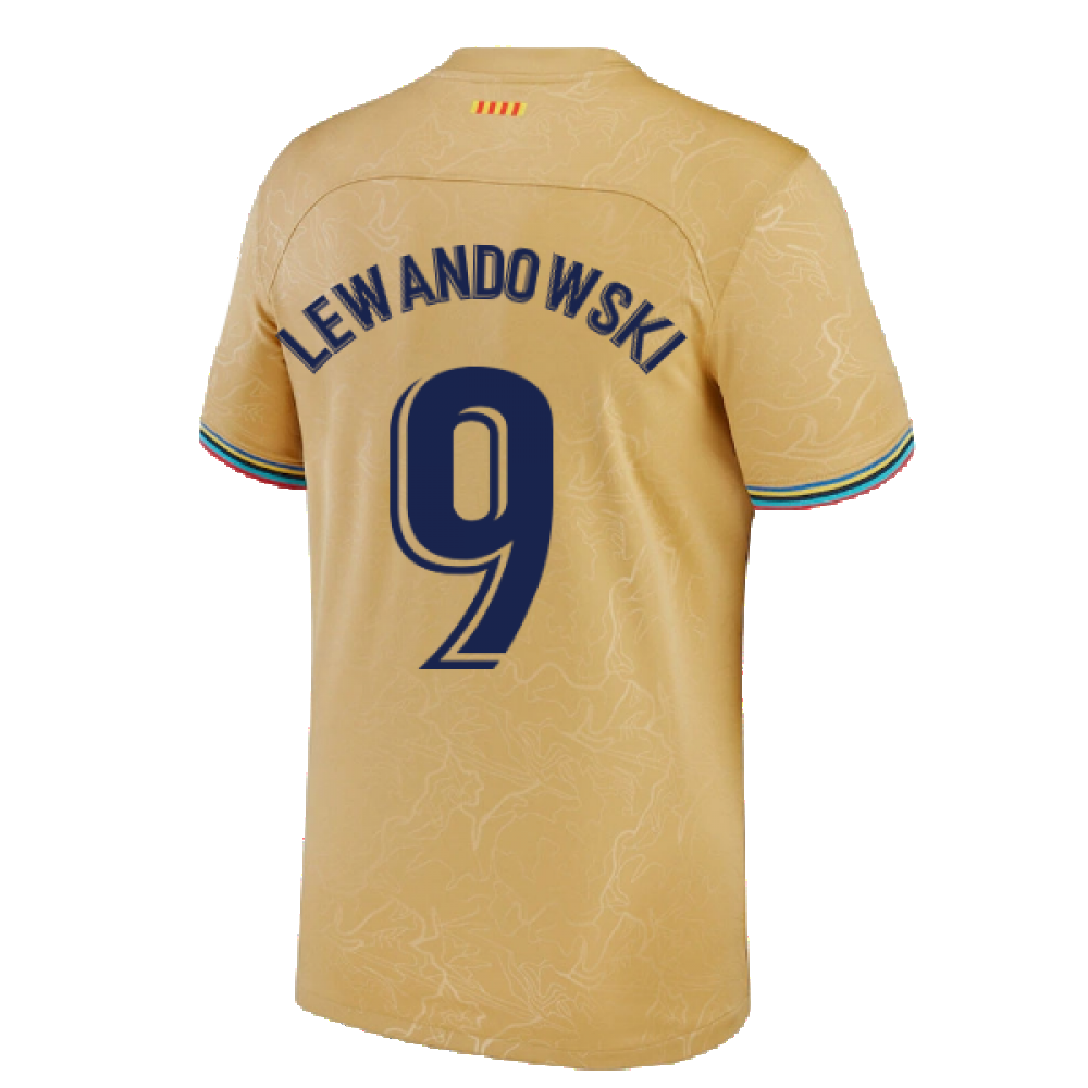 2022-2023 Barcelona Away Shirt (Kids) (LEWANDOWSKI 9)