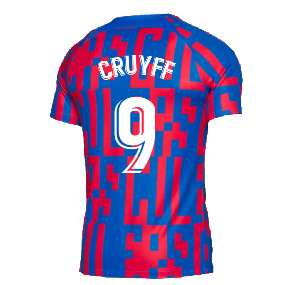 2022-2023 Barcelona Pre-Match Training Shirt (Blue) (CRUYFF 9)