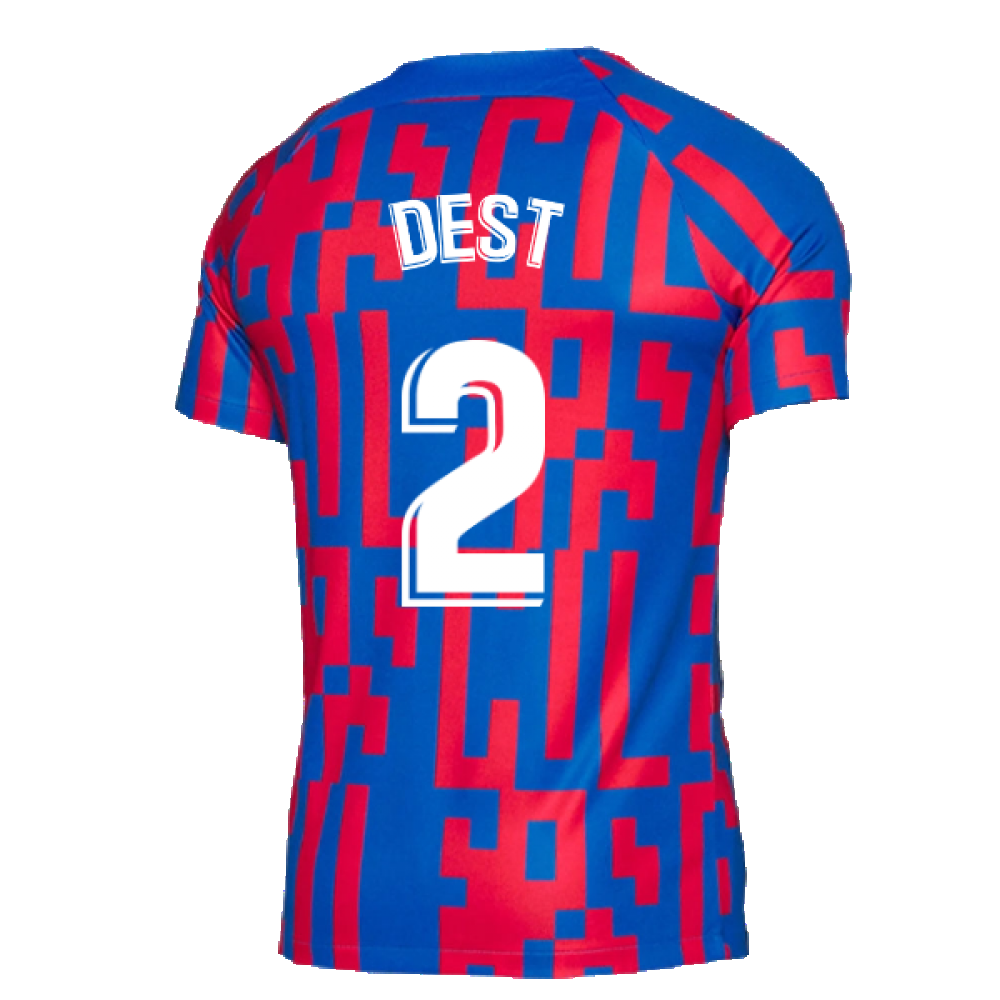 2022-2023 Barcelona Pre-Match Training Shirt (Blue) (DEST 2)