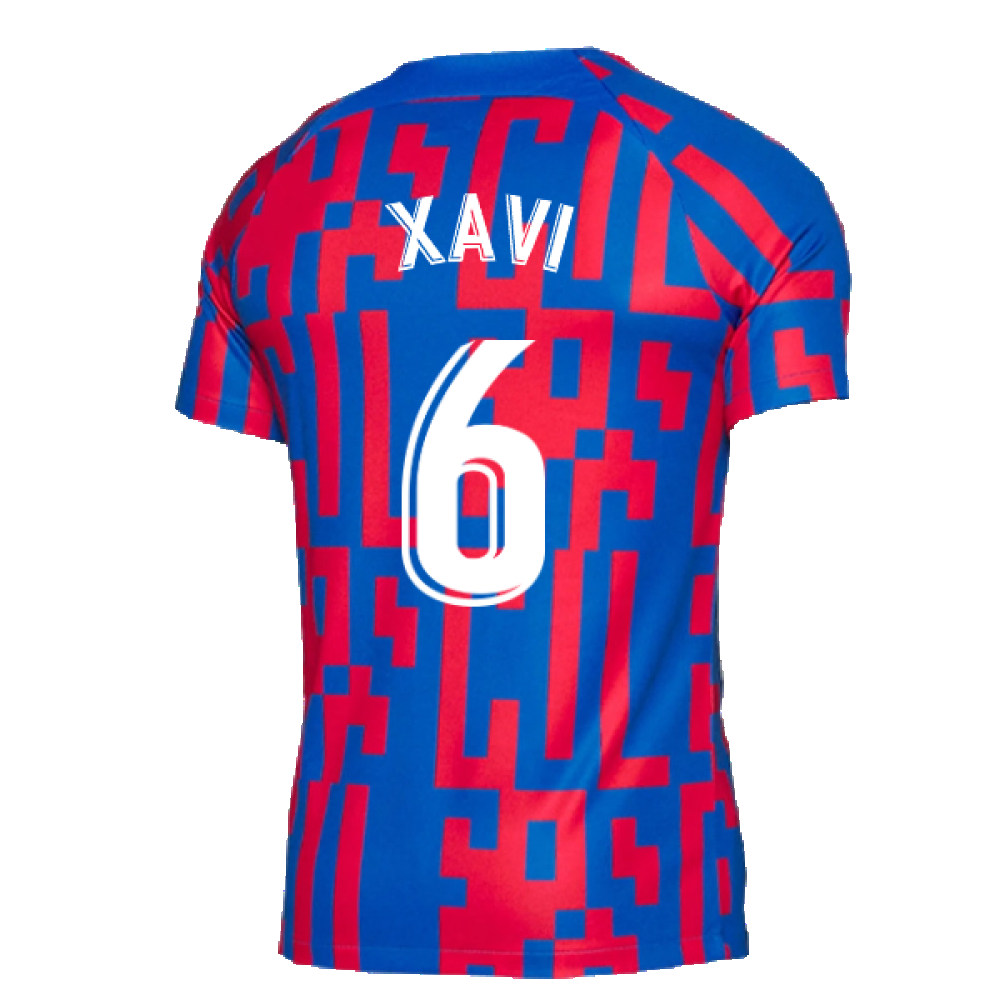 2022-2023 Barcelona Pre-Match Training Shirt (Blue) (XAVI 6)